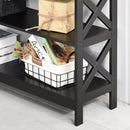 Consolle Ingresso 2 Cassetti 100x30,5x80 cm in MDF Nero