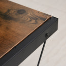 Scrivania Angolare da Ufficio 155x115x91.5 cm in Metallo e Truciolare Nero