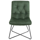 Sedia Imbottita 55x75x90 cm in Tessuto Verde