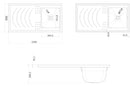 Lavatoio e Coprilavatrice in PVC 109x60x89 cm Forlani Tidy Bianco Lato Destro