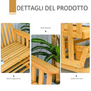 Panchina 2 Posti a Dondolo da Giardino 124x76x95 cm in  Legno