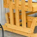 Panchina 2 Posti a Dondolo da Giardino 124x76x95 cm in  Legno