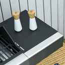 Barbecue a Gas GPL  4 Fuochi 3kW con Fornello Laterale Acciaio