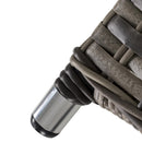 Set Tavolo e 6 Sedie da Giardino in Rattan con Cuscini Grigio