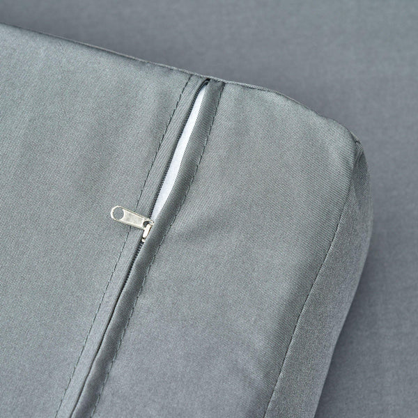 2-Sitzer-Gartensofa mit Behälter und Hocker aus grauem Rattan acquista