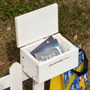 Casetta per Bambini 110x107x140 cm con Finestre Staccionata e Panca in Legno