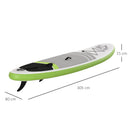 SUP Tavola Stand Up Paddle Gonfiabile 305x80x15 cm per Adulti e Teenager Verde e Bianco