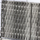 Cesto Portabiancheria Pieghevole 57x34x60 cm in Rattan con Sacco Grigio