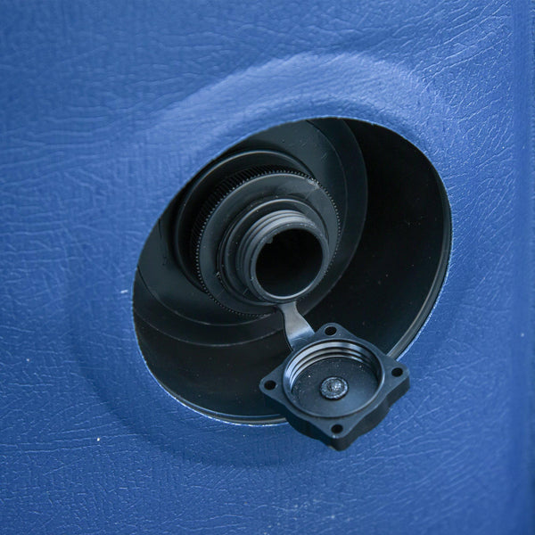 Hydromassage-Pool mit Außenheizung, 4 Sitzplätze, 100 Düsen, 185 x 185 x 65 cm, Weiß und Blau prezzo