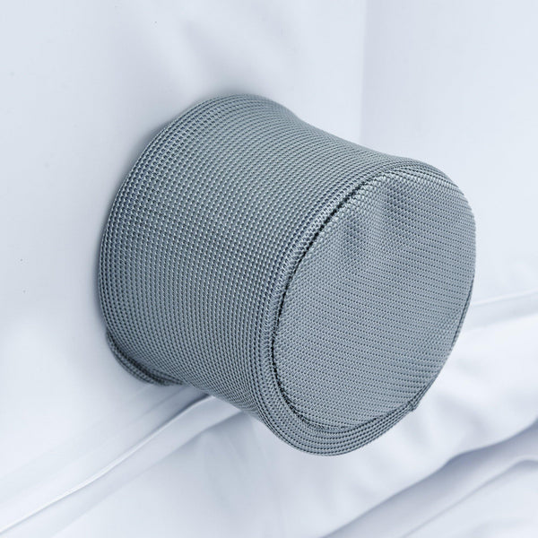 online Hydromassage-Pool mit Außenheizung, 6 Sitzplätze, 100 Düsen, Ø 208 x 65 cm, Weiß und Blau