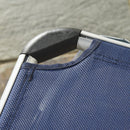 Lettino Prendisole Pieghevole da Giardino 60x170x76 cm in Alluminio e Textilene Blu