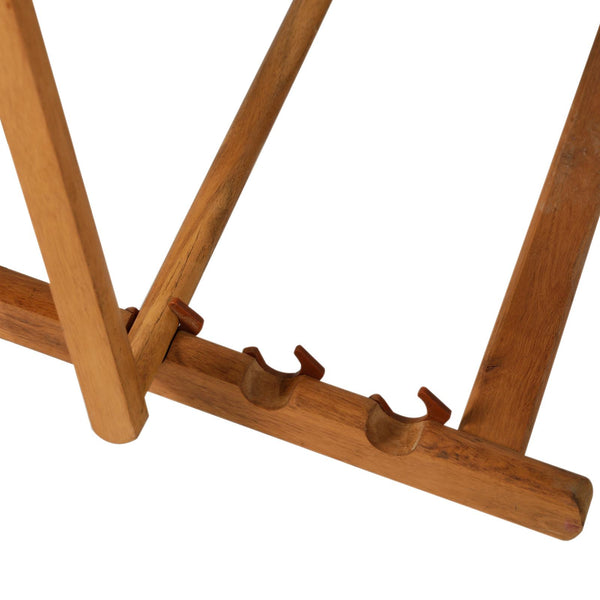 Liegestuhl mit Fußstütze und Baldachin aus cremeweißem Holz online