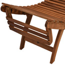 Lettino Prendisole Pieghevole da Giardino 191x54x60,5 cm in Legno con Materassino Bianco Crema