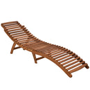 Lettino Prendisole Pieghevole da Giardino 191x54x60,5 cm in Legno con Materassino Bianco Crema