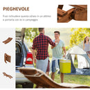 Lettino Prendisole Pieghevole da Giardino 191x54x60,5 cm in Legno con Materassino Bianco Crema