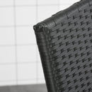 Lettino Prendisole da Giardino 192x74x55 cm con Ruote in Alluminio e Rattan Nero