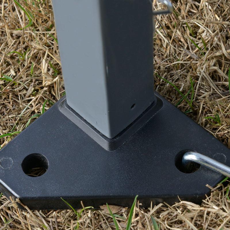 Gazebo da Giardino 3,96x3,96m in Metallo Cachi e Caffè