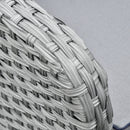 Set da Giardino Divano 2 Poltrone 2 Sgabelli e Tavolo in Rattan Grigio