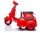 Piaggio Vespa con Sidecar Small Elettrica 6V per Bambini Rossa