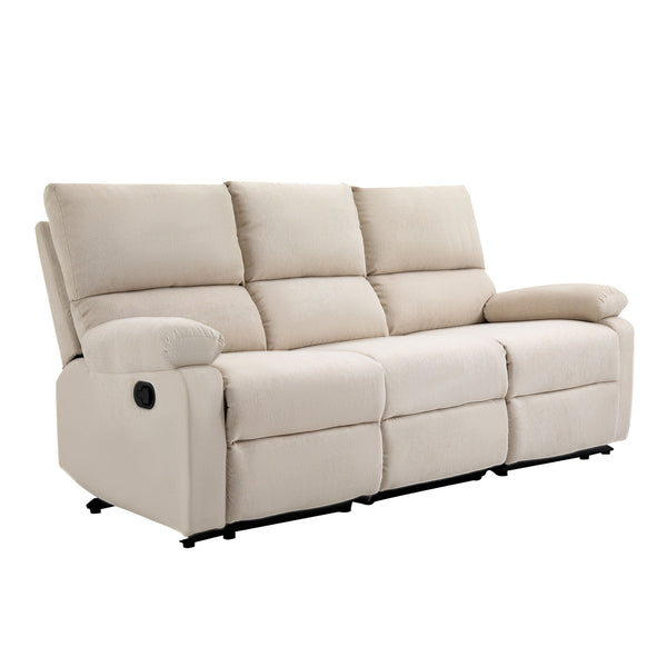 Manuelles 3-Sitzer-Liegesofa 187 x 92 x 97 cm in beigem Stoff prezzo
