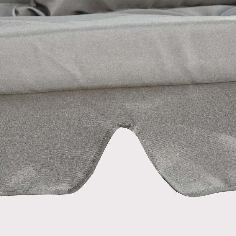 Dondolo Letto 3 Posti con Gazebo da Giardino 256x172x248 cm con Zanzariera e Cuscini Grigio