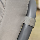 Dondolo 3 Posti da Giardino 218x120x168 cm in Acciaio Marrone