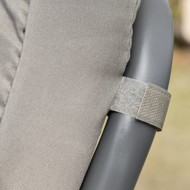 Dondolo 3 Posti da Giardino 218x120x168 cm in Acciaio Marrone