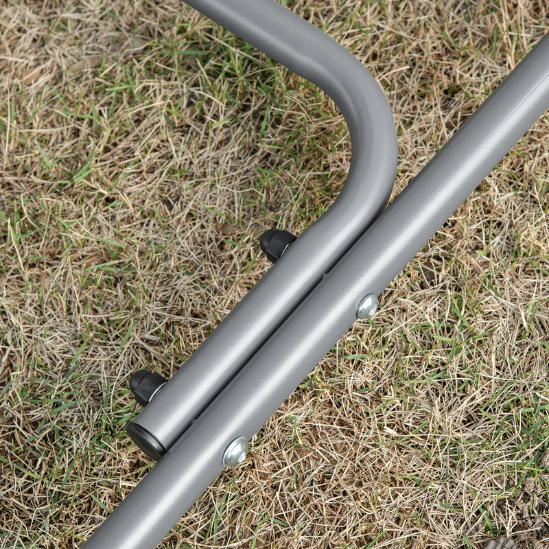 Dondolo 3 Posti da Giardino 218x120x168 cm in Acciaio Marrone