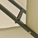 Gazebo da Giardino con Pannelli Solari e LED 3x4m in Acciaio Cachi