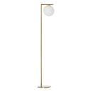 Lampada da Terra con Paralume 30x26x160 cm E27 in Metallo e Vetro Oro e Bianco