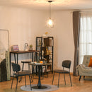 Lampadario Stile Geometrico 16x16x120 cm E27 in Metallo Nero