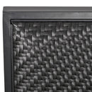 Set Salotto da Giardino Divano 2 Poltrone e Tavolino in Rattan Grigio