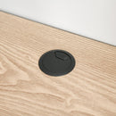 Scrivania Angolare da Ufficio 150x120x74 cm con 3 Mensole in Metallo e MDF Legno e Bianco