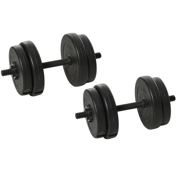 Set 2 Hanteln für Heimtraining 8 Scheiben 20 Kg aus Stahl prezzo