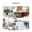 Set 2 Sgabelli Imbottite da Bar 44x50,5x90-110 cm in Similpelle Grigio