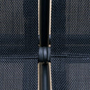 Set Salotto da Giardino Divano 2 Poltrone e Tavolino in Metallo e Textilene Grigio