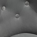 Sgabello Imbottito 66x60x82-94 cm in Poliestere Effetto Velluto Grigio