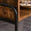 Tavolino Basso 123,8x56x38 cm in Truciolare Marrone Rustico