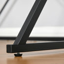 Scrivania da Ufficio Compatta 100x60x75,5 cm in Metallo e MDF Nera