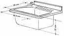 Mobile Lavatoio 60x50x85cm 2 Ante Asse in Termoplastico Montegrappa Marella Bianco
