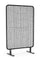 Paravento da Esterno 120x50x180h cm in Alluminio e PP Babilo Antracite e Nero