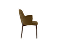 Set 4 Sedie Sophia 53,5x62,5x80 cm in Tessuto Easy-Clean Gambe in Metallo Bronzo Marrone      