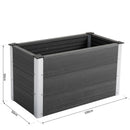 Fioriera Vaso per Piante e Colture in Legno e Plastica Grigio 100x50x50 cm 