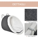 Amaca per Gatti 48x35x35 cm da Termosifone o Finestra Grigio e Bianco