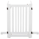 Cancelletto di Sicurezza Pieghevole per Animali Domestici 155x35,5x76 cm in MDF Bianco