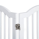 Cancelletto di Sicurezza Pieghevole per Animali Domestici 154,5x1,8x61 cm in Legno Bianco