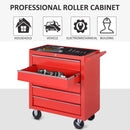 Carrello da Lavoro con 5 Cassetti Porta Utensili 69x33x75 cm in Acciaio Rosso