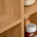 Credenza con Ante e Vani Aperti 100x35x80cm in MDF Rovere