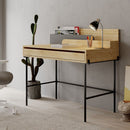 Scrivania con Cassetto 101x60x110 cm in MDF Leila Rovere Antracite