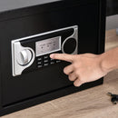 Cassaforte a Mobile Elettroinica a Batteria 38x30x30 cm in Acciaio Nera